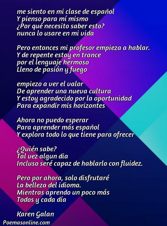 Mejor Poema sobre la Clase de Español, Poemas sobre la Clase de Español