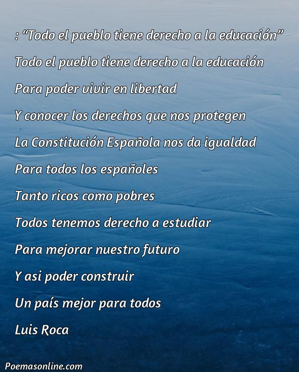 Hermoso Poema sobre la Constitución Española Frase, Cinco Poemas sobre la Constitución Española Frase