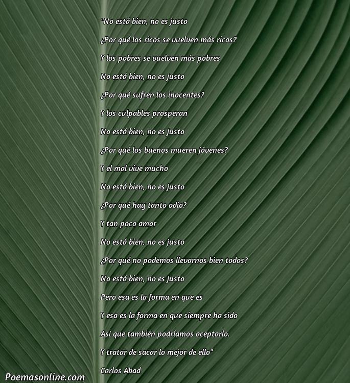 Reflexivo Poema sobre la Injusticia Social, Poemas sobre la Injusticia Social