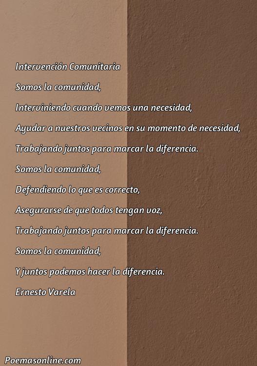 Mejor Poema sobre la Intervención Comunitaria, Poemas sobre la Intervención Comunitaria