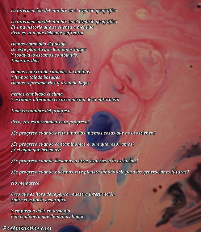 Reflexivo Poema sobre la Intervención Hombre sobre Espacio Geográfico, Cinco Mejores Poemas sobre la Intervención Hombre sobre Espacio Geográfico