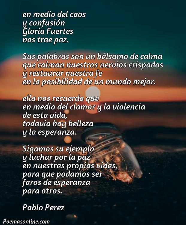 Hermoso Poema sobre la Paz de Gloria Fuertes, 5 Mejores Poemas sobre la Paz de Gloria Fuertes