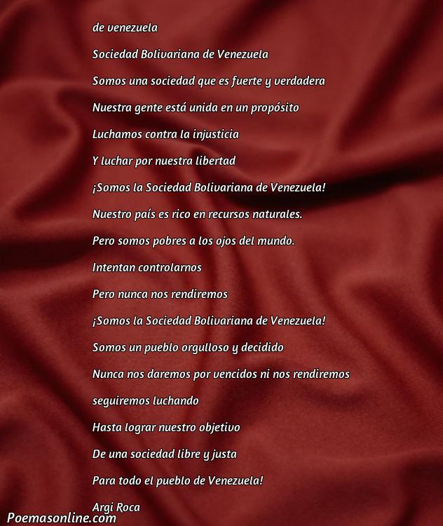 Excelente Poema sobre la Sociedad Bolivariana, Poemas sobre la Sociedad Bolivariana