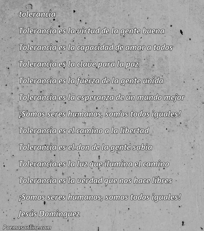 Excelente Poema sobre la Tolerancia, Cinco Poemas sobre la Tolerancia