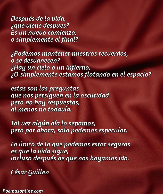 Mejor Poema sobre la Vida Después de la Muerte, Poemas sobre la Vida Después de la Muerte