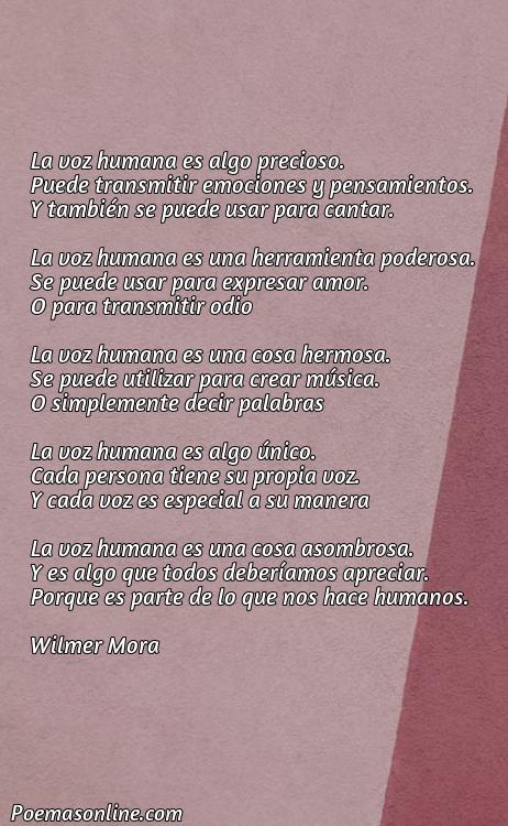 Mejor Poema sobre la Voz Humana, Cinco Mejores Poemas sobre la Voz Humana