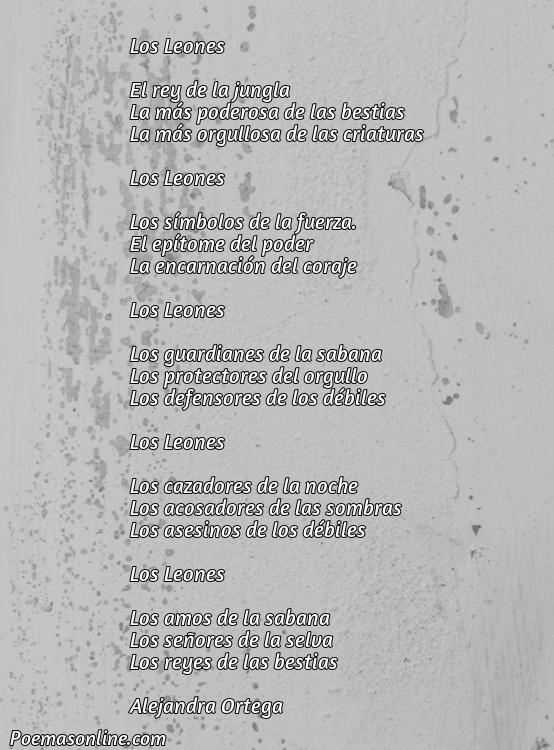 Lindo Poema sobre Leones, Poemas sobre Leones