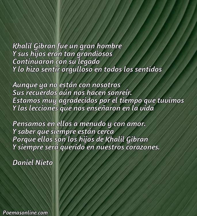 Inspirador Poema sobre los Hijos de Khalil Gibran, Poemas sobre los Hijos de Khalil Gibran