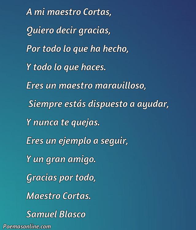 Inspirador Poema sobre Maestro Cortas, 5 Mejores Poemas sobre Maestro Cortas
