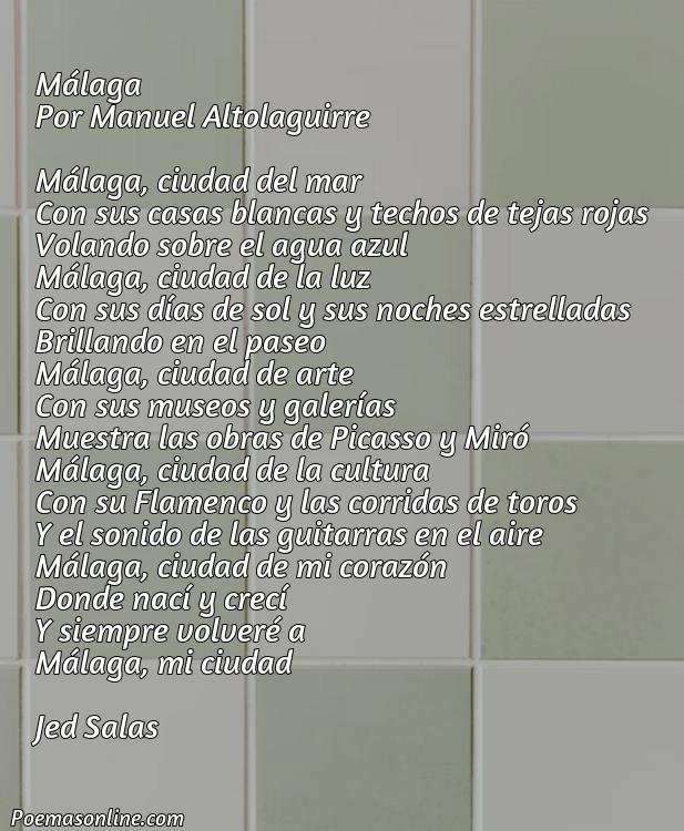 Excelente Poema sobre Málaga de Manuel Altolaguirre, 5 Mejores Poemas sobre Málaga de Manuel Altolaguirre