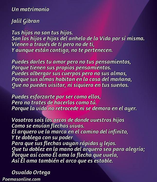 Mejor Poema sobre Matrimonio de Khalil Gibran, 5 Mejores Poemas sobre Matrimonio de Khalil Gibran