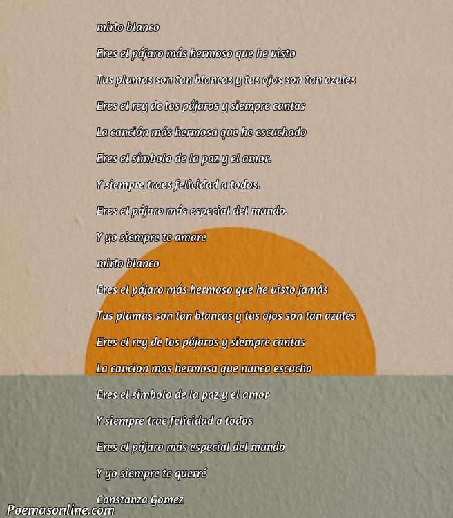 Mejor Poema sobre Mirlo Blanco, 5 Poemas sobre Mirlo Blanco
