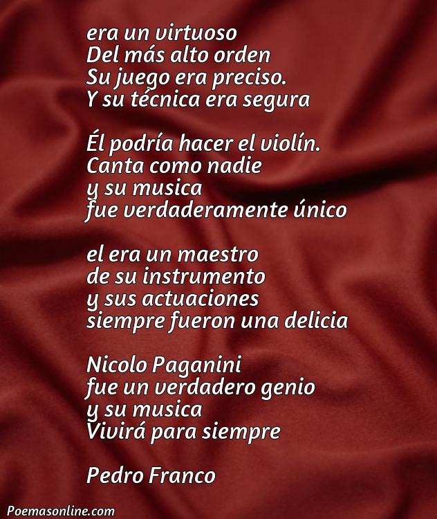 Hermoso Poema sobre Nicolo Paganini, Poemas sobre Nicolo Paganini