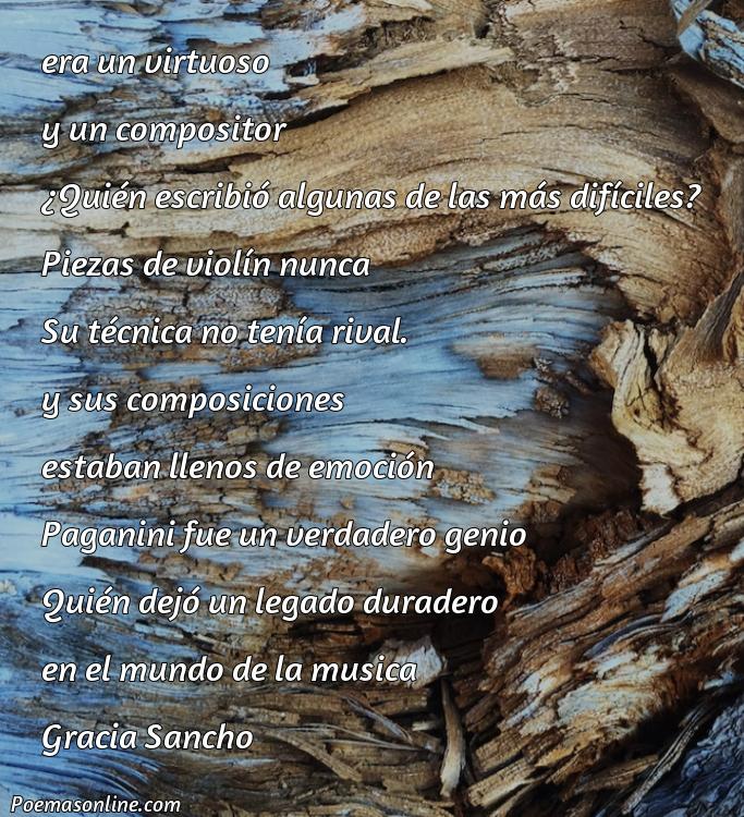 Mejor Poema sobre Nicolo Paganini, Cinco Poemas sobre Nicolo Paganini