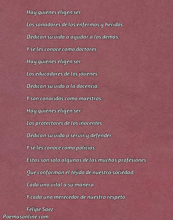 Reflexivo Poema sobre Profesiones, Poemas sobre Profesiones