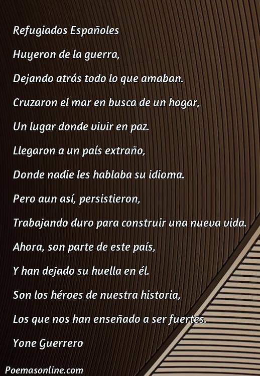 Corto Poema sobre Refugiados Españoles, Poemas sobre Refugiados Españoles