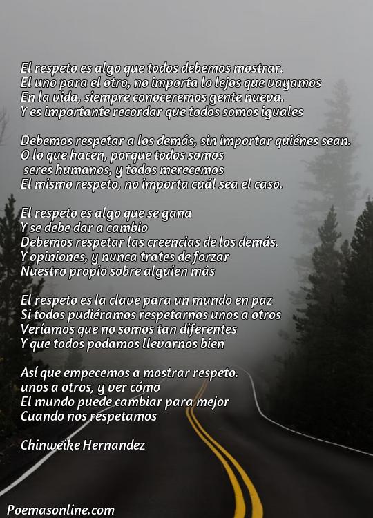 Hermoso Poema sobre Respeto Hacia los Demás, 5 Mejores Poemas sobre Respeto Hacia los Demás