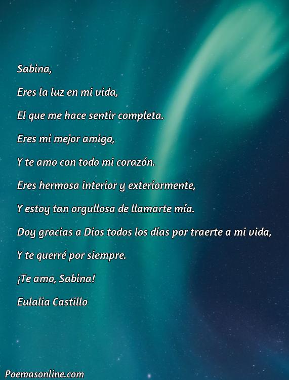 Excelente Poema sobre Sabina, Poemas sobre Sabina