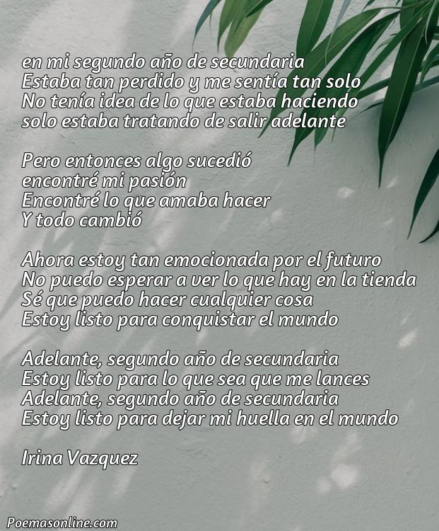 Lindo Poema sobre Segundo Bachillerato, Cinco Mejores Poemas sobre Segundo Bachillerato